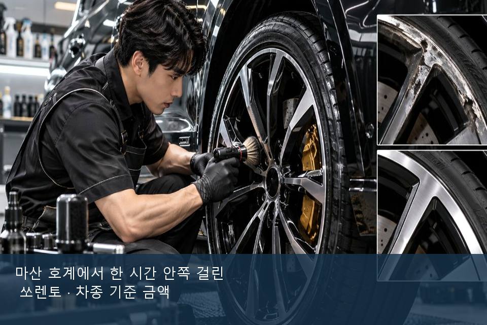 마산 호계에서 한 시간 안쪽 걸린 쏘렌토 · 차종 기준 금액
